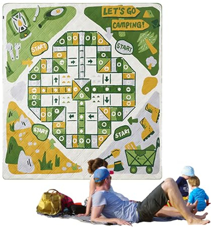 Tappetino da picnic per esterni, lavabile con per il trasporto, grande coperta da picnic a tema gioco, per festival musicali, campeggio, stadio, spiaggia, soggiorno, prato, cortile