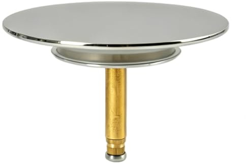 1 Pieza Tapón de Bañera 70mm Compatible con Bañera Estándar, Desagüe Cromado con Junta Doble, Altura Regulable