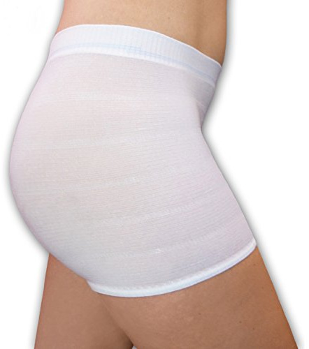4 Slips avec jambe courte grossesse maternité sous-vêtements culottes d'hôpital pour serviettes hygiéniques après la naissance accouchement césarienne, aussi grandes tailles, usage multiple (XL)
