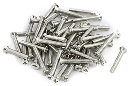 NA 50 Stück M2.5 x 15 mm Senkkopfschrauben Flachkopf Edelstahl Phillips