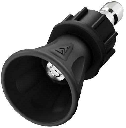 McKillans 40 Degree Pressure Washer Nozzle - Stainless Steel, High-Efficiency Cleaning, Durable Nozzle Guard with Rubberized Protection (4.0 Orifice)