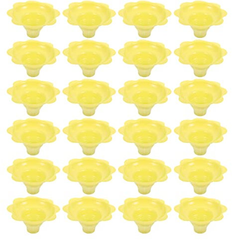Lot de 50 gobelets à dessert à crème glacée Coupes à cône de neige Coupes à glace rasées Bols à crème glacée Design floral coloré Tasses à dessert réutilisables for boules de crème glacée au yaourt Su
