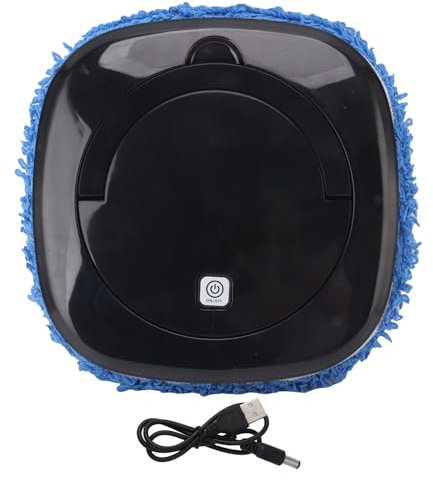 Tyenaza Robot para Fregar Pisos, Robots Trapeador con Depósito de Agua, Limpiador Inteligente para el Hogar, Robots Trapeador Automático, para Paneles de Madera, Mármol, Azulejos(Negro)