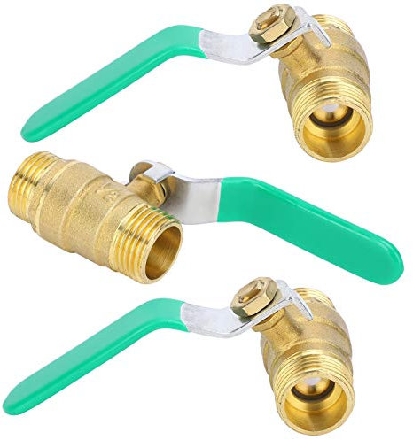 Leapiture 3-teiliges Wasserrohrventil, Absperrventil, 1/2-Zoll-Gewindeschalter, Wasserrohrrohr, verdickt, praktisch, stabil, für Wasserhahn