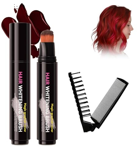 Rostblant Penna colorante per capelli, penna per il ritocco delle radici, penna per la mascheratura dei capelli, penna per la tintura dei capelli grigi (rosso vino)