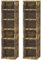 HOMCOM Scaffale Porta CD 2 Pezzi a 6 Ripiani, Scaffale Libreria in Legno per 204 CD ad Altezza Regolabile, 21x22.5x88.5 cm, Marrone Rustico