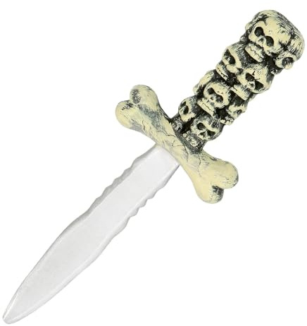 Boland - 72342 - Daga con calavera, 30 cm, arma de juguete para juegos de rol y fiestas temáticas, accesorio para disfraces
