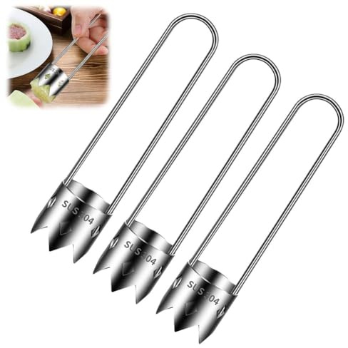 Fruit and Vegetable Corer Tool,Red Bell Pepper Seed Corer,Stainless Steel Fruite Seed Core Corer,Pepper R Remover Tool,Fruit