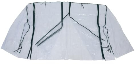 CAXUSD Clear PVC Greenhouse Cover for Raised Garden Beds Portable Warm Outdoor Flower Bed Protection with Roll-up Zipper Door Lightweight Sheeting for Winter Plant Growth