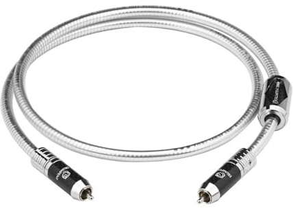 Cavo Coassiale Digitale RCA In Argento Da 75 Ohm, Audio Autobloccante For DAC, Home Theater, TV(1m)