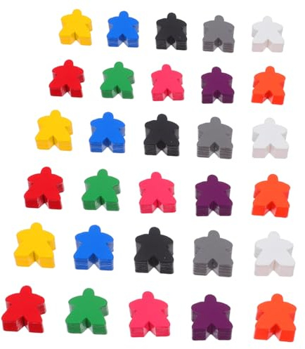100pcs Multi-colour Wooden Game Pieces Board Game Tokens | Wooden Chess Pieces, Family Chess Accessories, Classroom Sorting, Hand-carved Figures