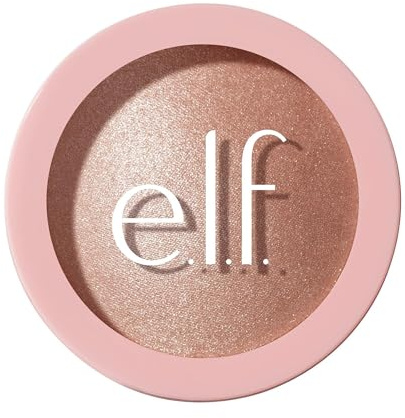 e.l.f. Halo Glow Silky Powder Highlighter, Long-Lasting Luminous Face Finish, Cake-Resistant with Micro-Shimmer, Vegan & Cruelty-Free, Blush Money