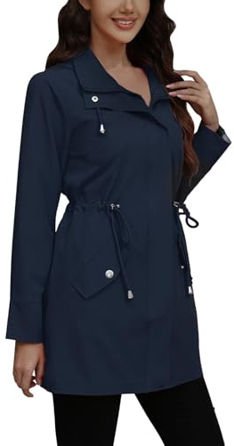 Luadnysin Trench Donna Corto Spolverino Primavera Estate Giacchetto Antivento Giacca Leggero Curvy Giacche Primaverili Elegante Giubbotto Primaverile Giubbino