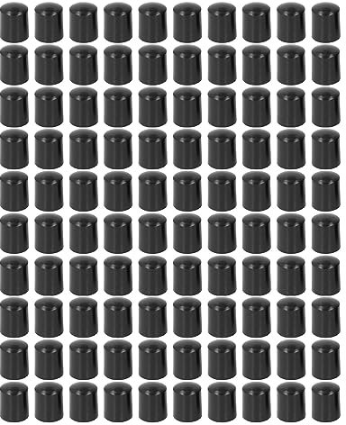 100Pcs Capuchons de Poteau de Clôture, Embouts de Poteau de Clôture Électrique Insert de Prise Couvercles de Poteau de Clôture en Plastique Bouchons de Poteau de Clôture Ronds (-3111230200114)
