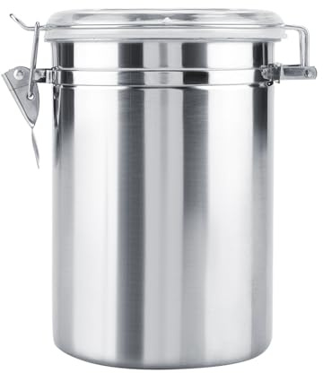 HAOHIZE Coffee Canister, Stainless Steel Airtight Container, Ground Coffee Bean Storage, Vacuum Sealed Espresso Airtight, Coffee Jar, Sugar Container