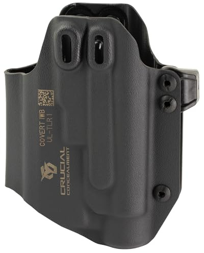 Crucial Concealment® - Ambidextrous Universal Light Holster for TLR-1/TLR-1 HL | Concealment Holster with Light | Adjustable Retention | IWB Holster Clip