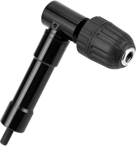 BIGP SCHLÜSSELLOSES BOHRFUTTER Quick-Release Adapter, Klemmbereich 0.8–10 mm, 90 Grad Bohrfutter, Winkel Bohren Adapter, Universal Metall-Bohrfutter mit Anti-Rutsch-Griff