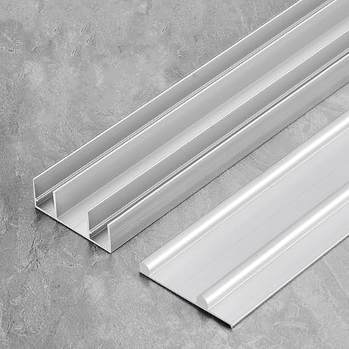 Cammeciso Riel para Puerta De Armario,Riel Puerta Corredera,Guia Puerta Corredera,Robusto Y PráCtico,Suaves Y Estable,Adecuado para All Tipo De Paneles De Puertas Correderas