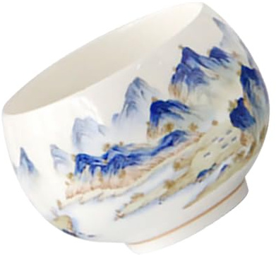 ARTSEWPLY Tazas De Té De Cerámica Pintadas a Mano Patrón De Paisaje, Tamaño Grande, Material Cerámico, Aptas Para Uso Hogar y Oficina, Para Degustación De Té Tradicional, Juego Individual