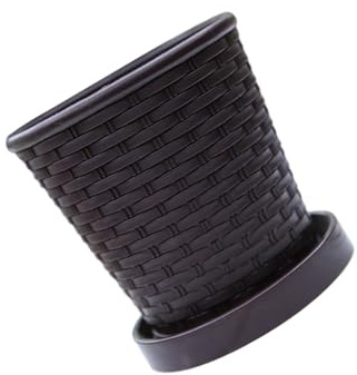 mophrati Macetas de Resina Tejidas de bambú, Bandeja para Plantas, Maceta para Plantas suculentas, hogar, jardín, guardería, Oficina, arreglo bonsái, Decoraciones