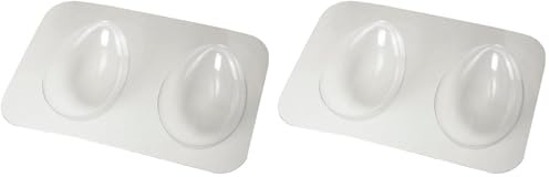 Silikomart SK 3000 Huevo Molde para Chocolate 140x100 h 50 mm, Plastic (Paquete de 2)