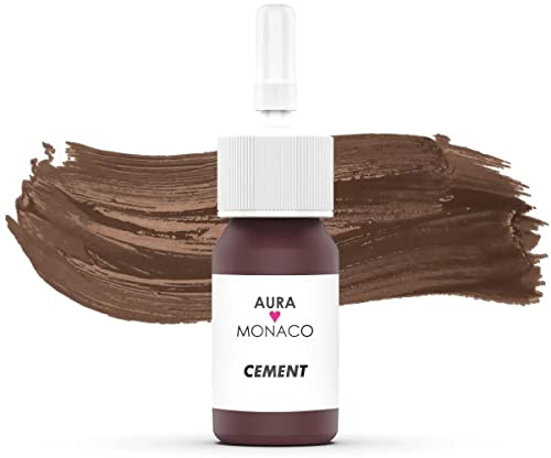AURA Monaco | Microblading & PMU Farbe – REACH-konformes Premium PMU Pigment für Powder Brows, Microblading & alle PMU-Techniken, 3 ml Hygienefläschchen, Made in Germany (Cement)