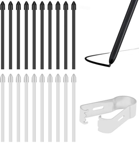 [20 Stück] Standard Ersatzspitzen für Samsung S Pen, Ersatz Touch Stylus Tips mit Pinzettenwerkzeug, für Galaxy Tab S6 Lite/S7 FE/S9+ Plus/S9 FE+ Plus/S9 FE/S9/S9 Ultra/S8 Ultra/S8+ Plus/S8