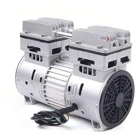 Compresor sin aceite, 750 W, 220 V, compresor de aire comprimido, silencioso, 69 dB, sin ollas, 8 bar, eff. Cantidad de suministro: 145 l/min