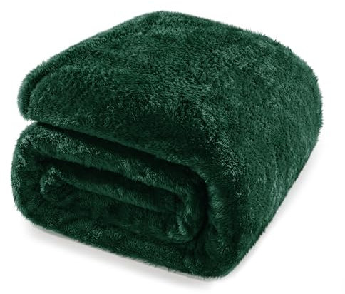 Whale Flotilla Kuscheldecke Flauschige Decke, Warme Fleecedecke Sofadecke Wohndecke Couchdecke, Superweich und Kuschelig, 150X200CM, Dunkelgrün