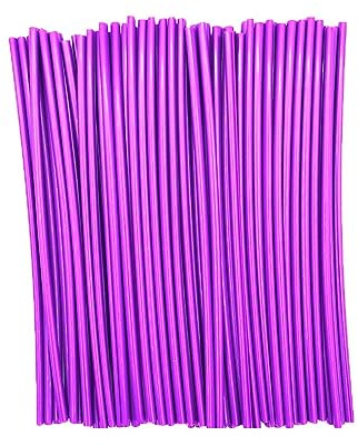 GBSONGJIN 36PZ Riflettori per Raggi Bici Catralifrangenti per Cavi Ruota Bici Striscia Luce Riflettente per Esterno 17cm Accessori Bici (Viola)