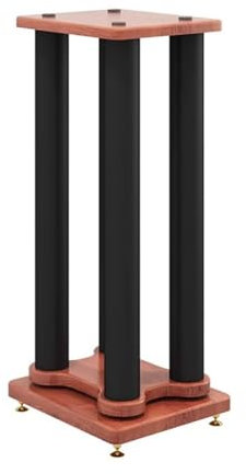 Soportes de madera para altavoces de escritorio y satélite de cine en casa, diseño hueco para mayor estabilidad, rellenable con arena, 1 pieza (25 x 30 x 70 cm)