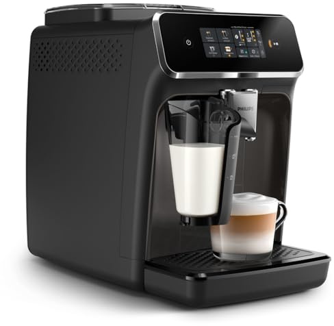 PHILIPS EP2334/10 Máquina de café automática, 4 tipos de café, innovadora solución de leche: LatteGo, amoladora de cerámica, interfaz de usuario intuitiva