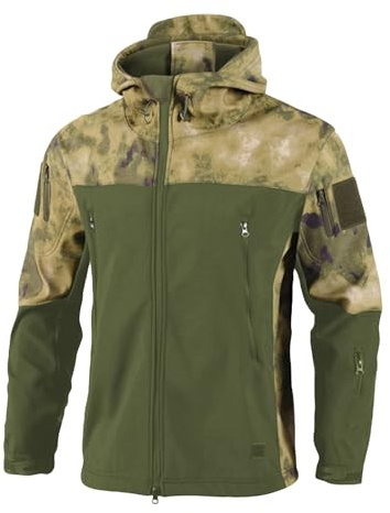 Veste Tactique Homme Randonnée Tenue Ghillie Army Camouflage Treillis Militaire Blouson Hiver Hiver Coupe Vent Equipement Imperméable Softshell Homme XL