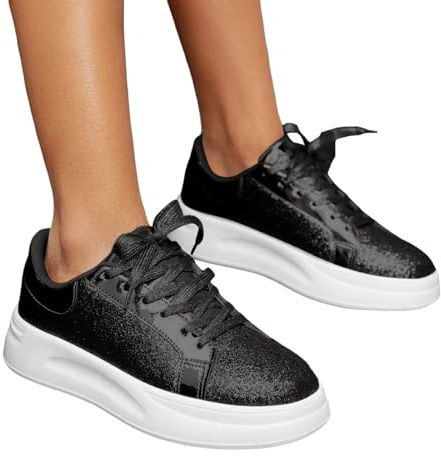 Scarpe da donna con paillettes – Festival High Top Designer Carnevale Scarpe da ballo palcoscenico discoteca Carnevale Scarpe da ginnastica per feste, spettacoli, sneakers da donna con paillettes a