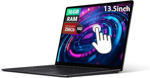 Microsoft Surface Laptop 3 Ordinateur portable tactile 13,5 FHD (2256 x 1504), Intel Core i7-1065G7, 16 Go de RAM, SSD 256 Go, clavier QWERTY américain, noir, Windows 11 Pro (reconditionné)