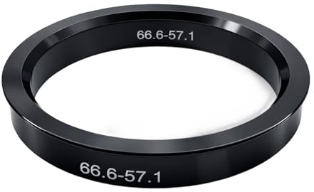 gsgfuis 4 Stück Zentrierringe 66.6 auf 57.1 mm, Radnaben Zentrierringe Kunststoff, Zentrierring Alufelgen, Zentrierring Stahlfelge, 66.6 auf 57.1 mm Radkappen Zubehör