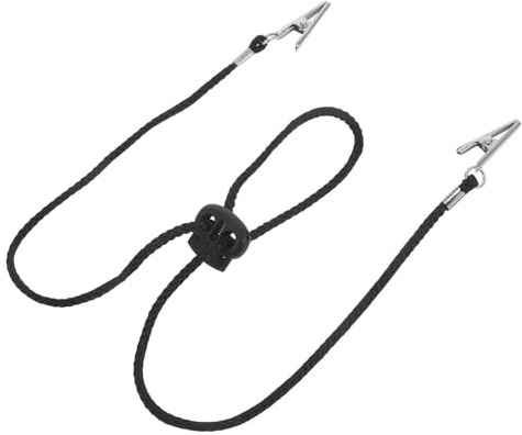 Beavorty 3pezzi Clip Porta Bavaglino Regolabile con Lanyard Morsetto Resistente per Tovaglioli da Collo Comodo e Portatile per Adulti ed Anziani