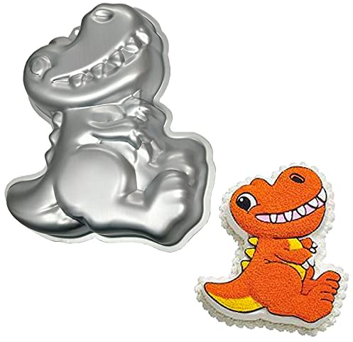 Nizirioo 3D-Kakform Dinosaurie för Barnfödelsedag - Söt Dino Aluminium Bakform för Dinotårtor