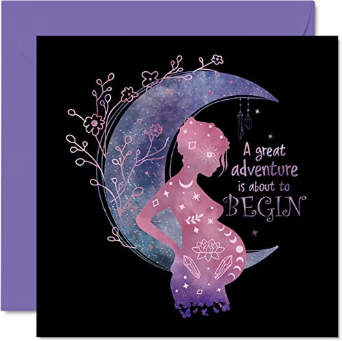 Stuff4 Babykarte, unisex, tolles Abenteuer – Schwangerschaftskarten, für Schwangerschaft, auf dem Weg erwartet, Glückwunschkarten für neue Mama, 145 mm x 145 mm