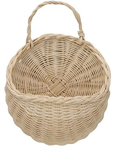 Tyenaza Cesto in Rattan da Appendere alla Parete, Cesto Portaoggetti in Tessuto Multifunzionale a Parete per La Decorazione Domestica