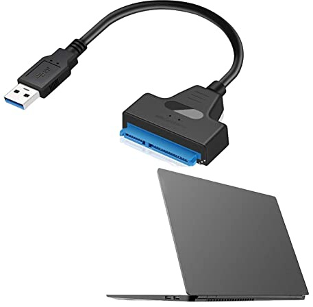 Rianpesn disco duro USB | Adaptador SATA a USB,Cable convertidor disco duro para HDD SSD 2,5 pulgadas Compatible con 7/XPs/Server 2003 y 2008