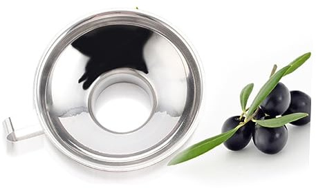 HOLIDYOYO Entonnoir Acier Inoxydable Large Bouche Pour Cuisine Et Remplissage Confiture PoignéE Confortable Facile À Nettoyer