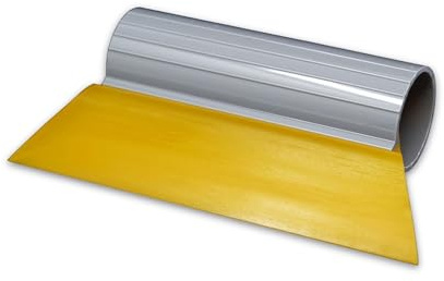 MagWrap 140mm Angled Yellow Rubber Turbo Squeegee | Professional Car Wrapping Decal Applicator & Vinyl Smoothing Tool | Comfortable Grip & Sturdy Design