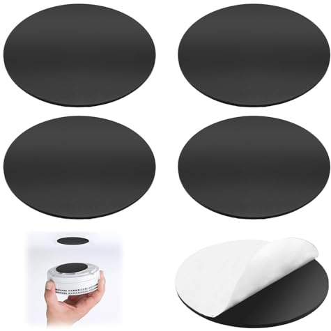 Rauchmelder Halterung-Klebepads Magnetische Rauchmelder-Selbstklebende Magnetpads für Feuermelder und Gasmelder, Klebepads mit Magnetbefestigung, Starke Magnete, Einfache Montage ohne Bohren, 5er Se