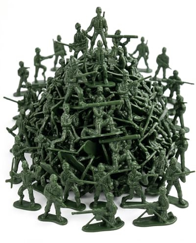 YAPKOLV 200 Mini Soldats Jouets Vert Militaire - Figurines Enfants Collection Cadeau | Kit de Jeu Militaire en Plastique Durable pour Scènes de Guerre, Modèles & Maquettes
