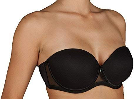 Selene Reggiseno Donna Balconcino con Ferretto e Spalline removibil Coppa Art. Esmeralda (5, Nero)