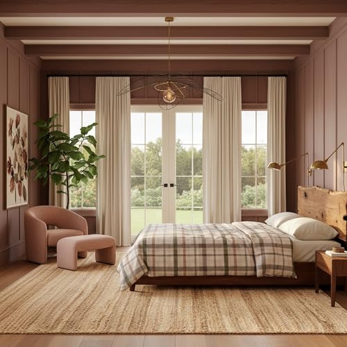 nuLOOM 2x4 Rigo Jute Hand Woven Area Rug, Natural, Solid Farmhouse Design, Natural Fiber, For Bedroom, Living Room, Dining Room, Hallway, Office, Kitchen, Entryway