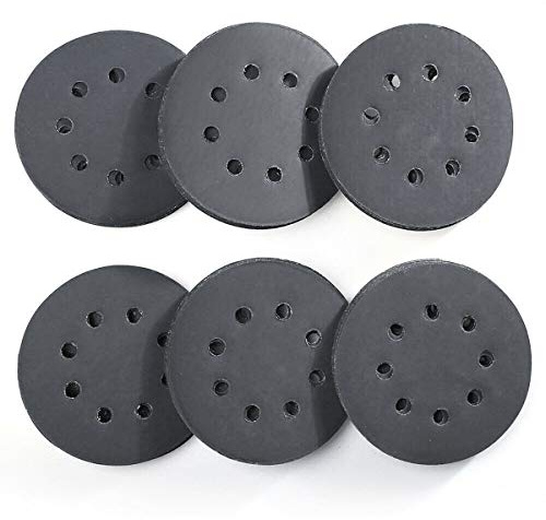 Lot de 60 disques abrasifs à 8 trous en carbure de silicium pour ponçage, polissage, travail du bois ou automobile 12,7 cm
