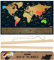 envami® Weltkarte zum Rubbeln I Mit Rahmen I Gold I Made in Germany I Englisch I 68 x 43 cm I Rubbel Landkarte zum Rubbeln I zum Freirubbeln I Rubbelweltkarte I Scratch Off Map