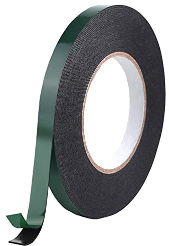 SCF2017 Nastro biadesivo in schiuma di pellicola verde da 12 mm x 10 m, nastro adesivo adesivo adesivo in spugna PE